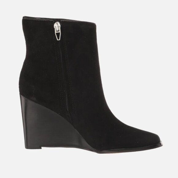 new Dolce Vita Susann Wedge Wide Suede Booties Boots 2510 4T2M - Picture 5 of 9